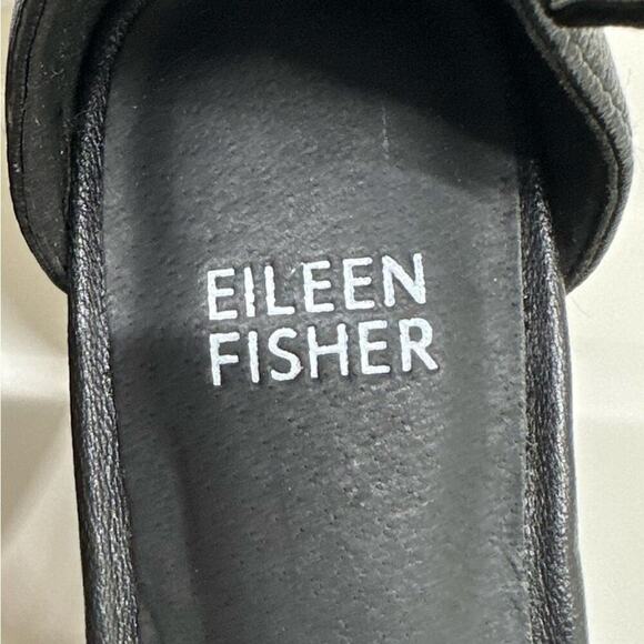 NWOB | Eileen Fisher | Mars Ankle Wedge Sandal | Black | Size 6 & 9.5 - Picture 13 of 16